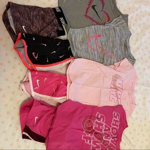 4 outfits Nike toddler girl shirt & shorts